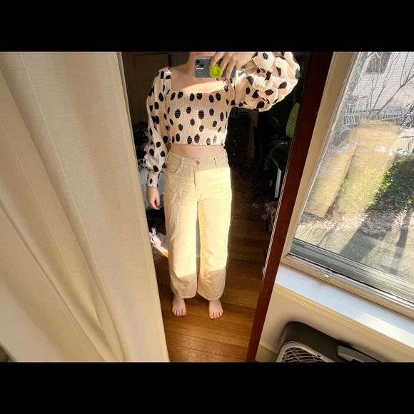 Kivari Rammy Polka Shirred Top NWT - Picture 9 of 9